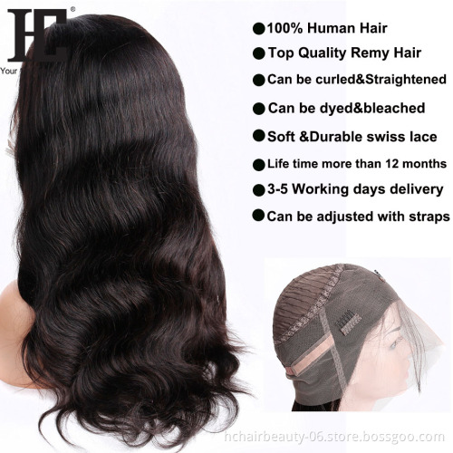 360 Lace Frontal Wig Pre Plucked With Baby Hair Brazilian Body Wave Human Hair Wigs Remy Hair Lace Front Wigs